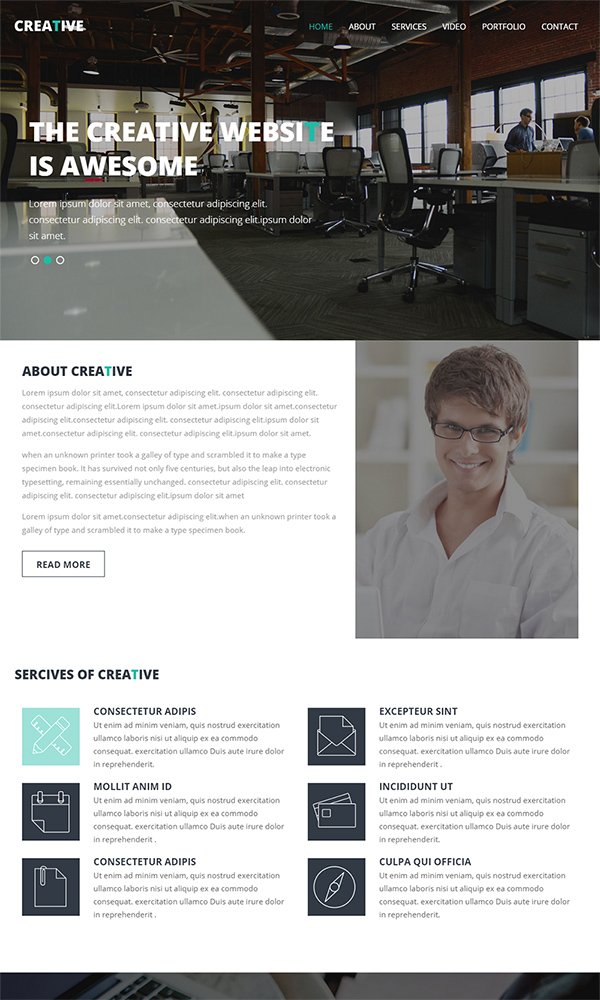 Creative - A Corporate Multipurpose Flat Responsive Web Template