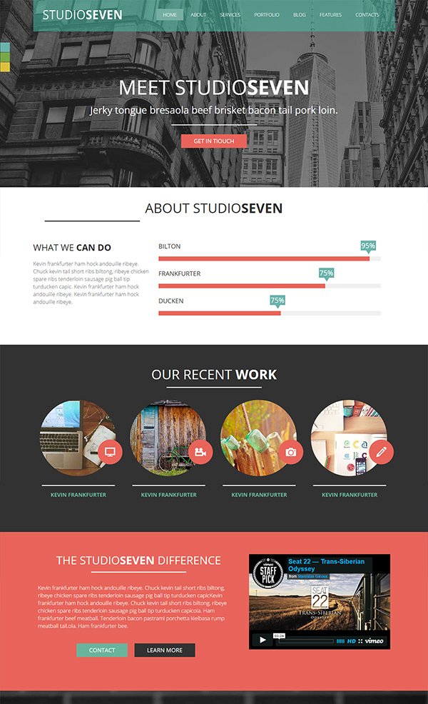 Studio Seven - A Corporate Multipurpose Responsive Web Template