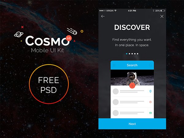 Cosmo UI - Free Psd