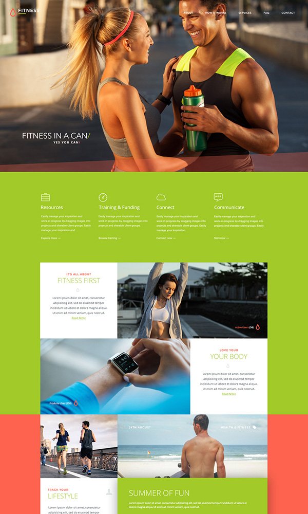 FITNESS PSD Template