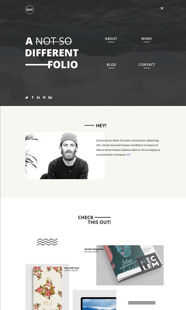 DIFF. Free PSD Web Template
