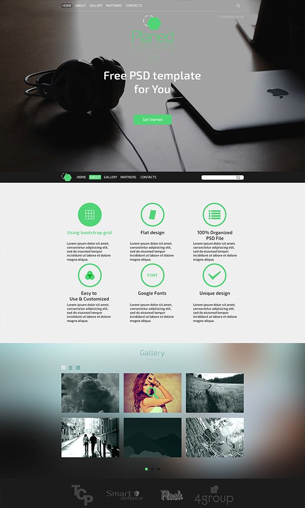 Planed - Free PSD Template