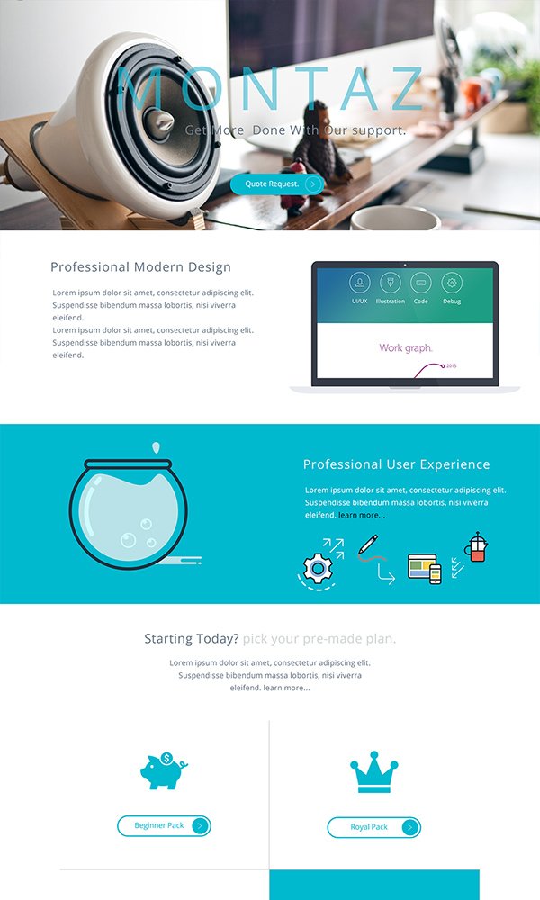 Montaz - One Page Web Template