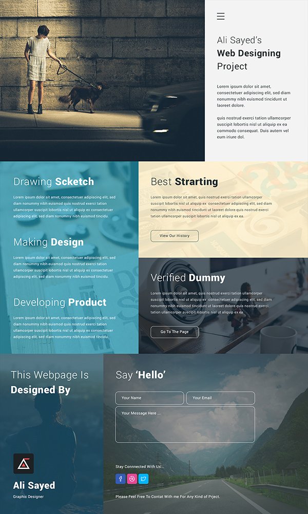 Creative Minimal Business Agency Webpage Design