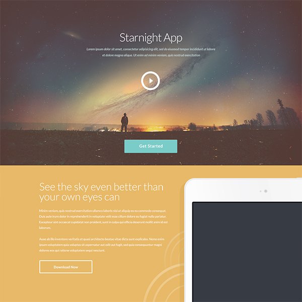 Starnight – Free PSD Website Design