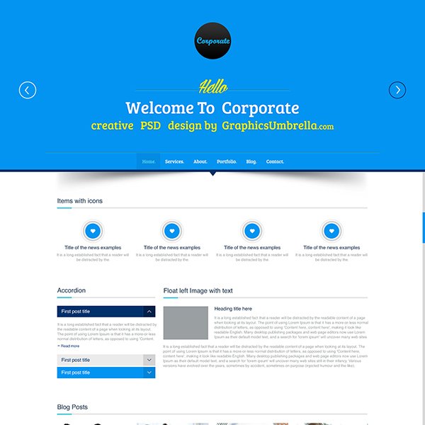 Corporate Business PSD Website Template Vol. 2