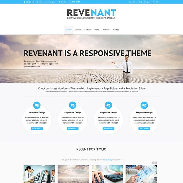 Revenant Template Home Page (PSD)