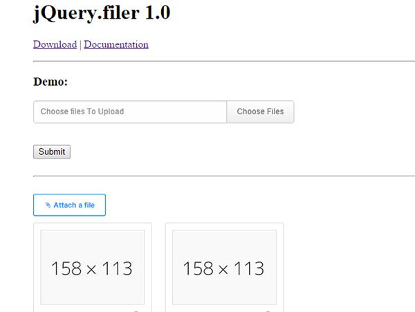 jQuery.filer – HTML5 File Uploader