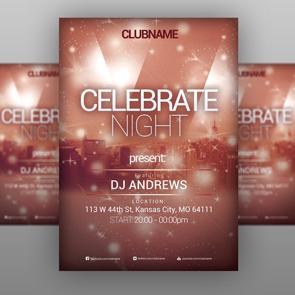 Celebrate Night – Party Flyer