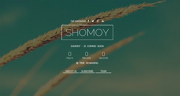 Shomoy – Bootstrap Responsive Coming Soon Template