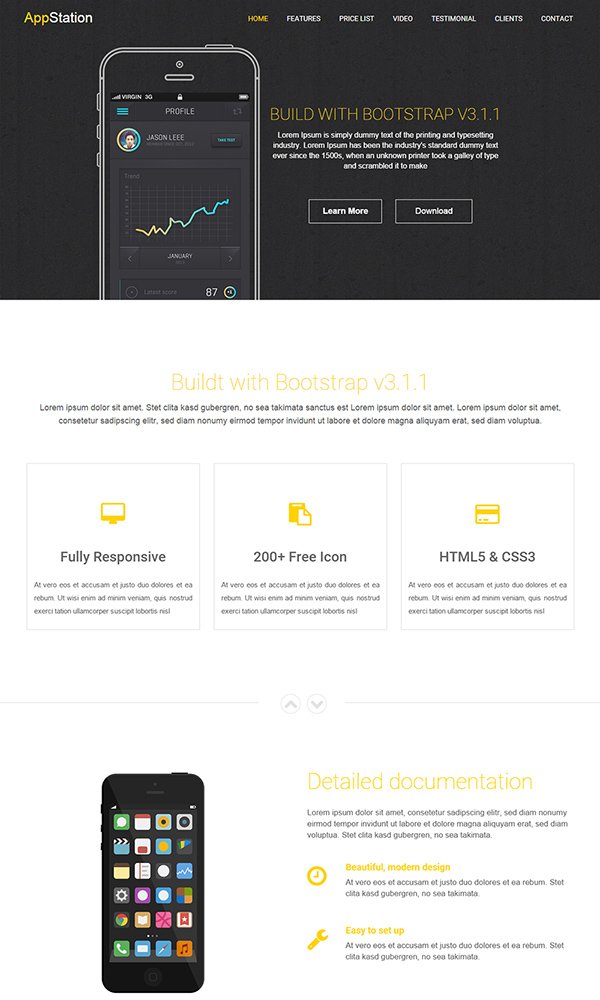 AppStation – Free Bootstrap Landing Web Template