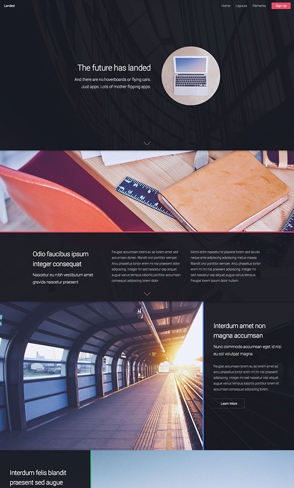 Landed One Page Website Template