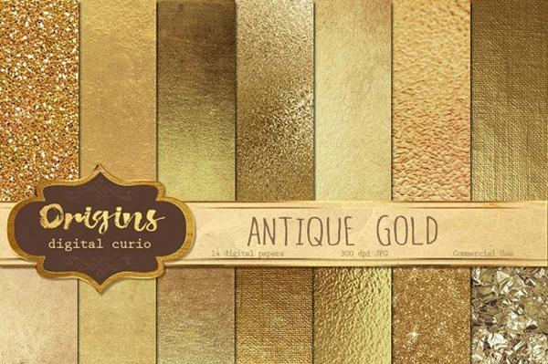 Gold Textures Digital Paper