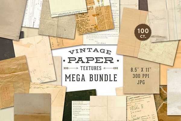Vintage Paper Textures Mega Bundle