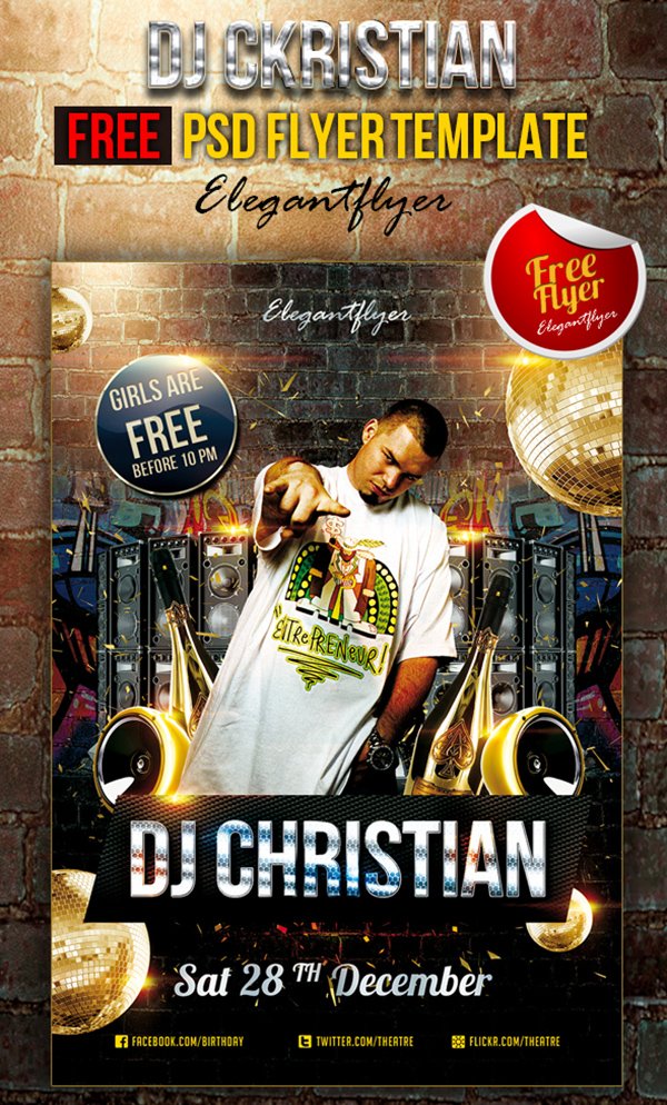 DJ Christian – Club and Party Free Flyer