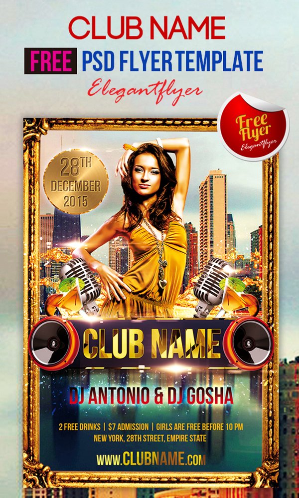 Club Name – Free Club and Party Flyer