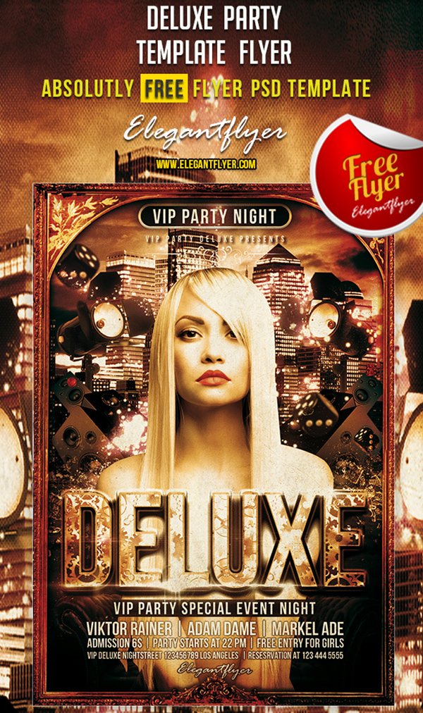 Deluxe Party – Free Club and Party Flyer