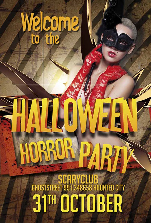 Free Halloween Horror Club Flyer Template