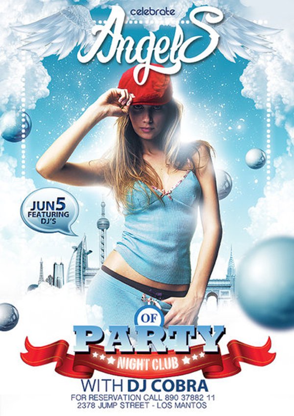 PARTY ANGELS - FREE TEMPLATE PSD