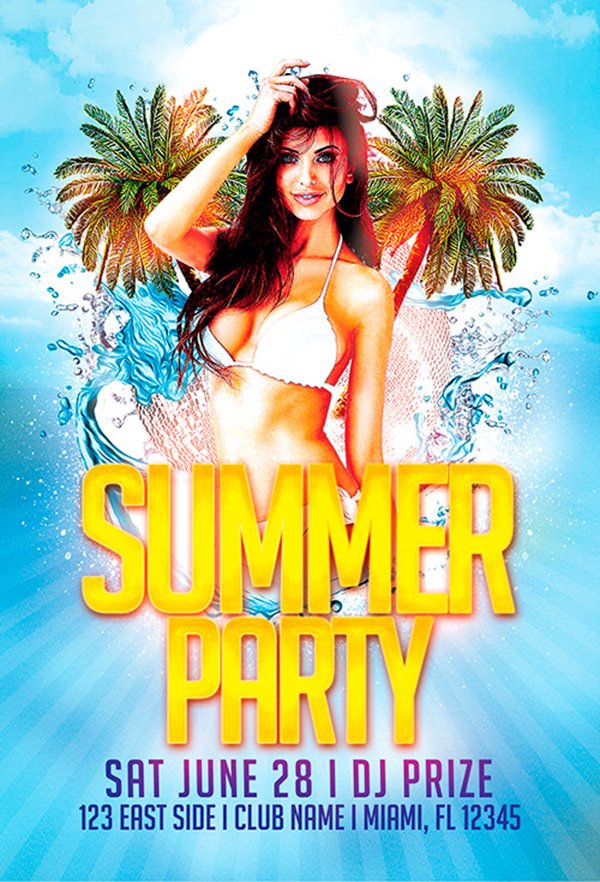 Free Flyer Template: Summer Party Flyer