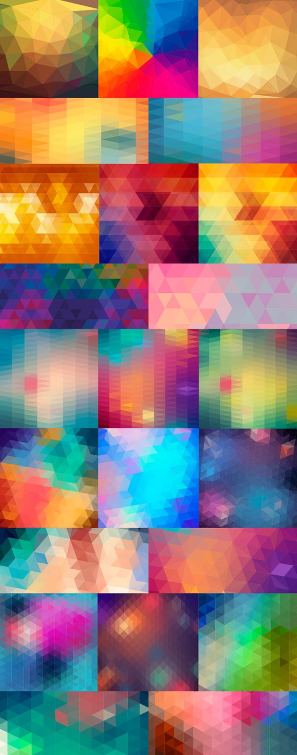 24 Vector Polygon Backgrounds