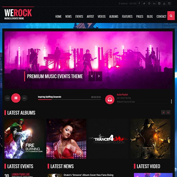 WeRock Multipurpose Music & Event WordPress Theme