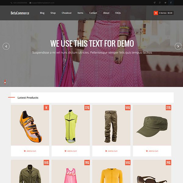BetaCommerce Shopping Blogger Template