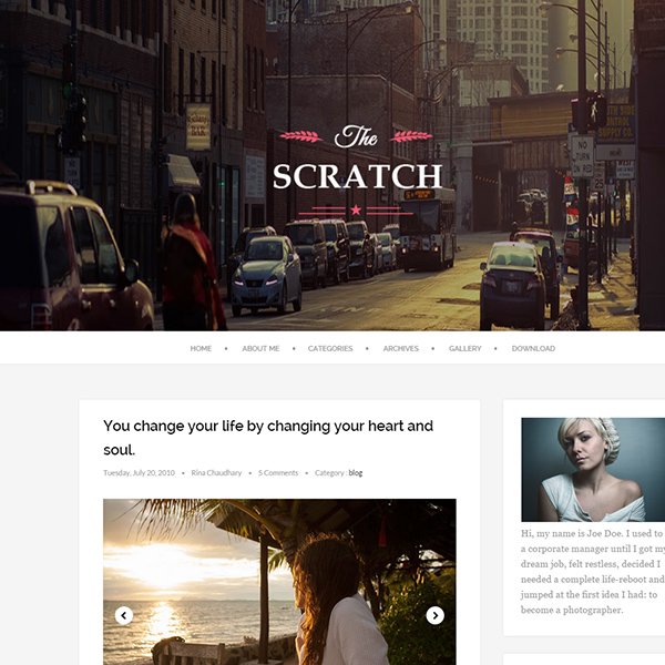Scratch Clean and Responsive Blogger Template