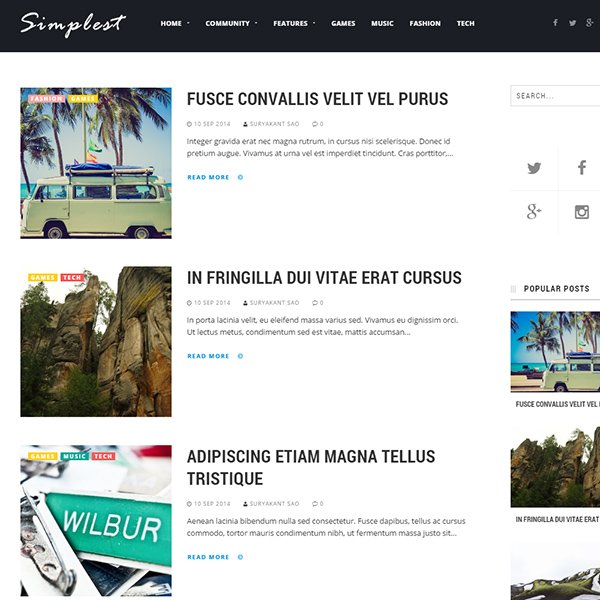 Simplest Blogger Template