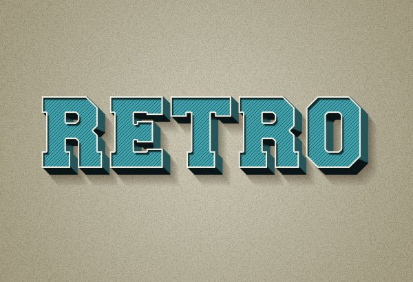 3D Retro Text Effect Using Layer Styles in Adobe Photoshop