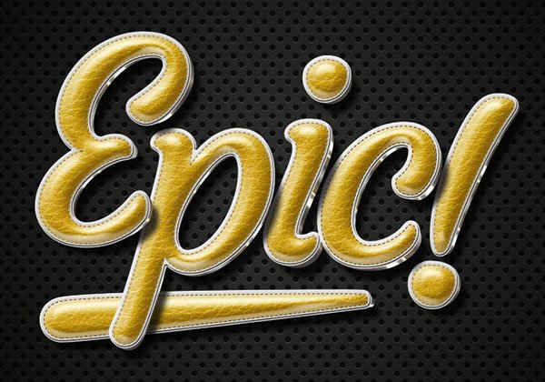 Create a Retro Gold Leather Text Effect in Adobe Photoshop