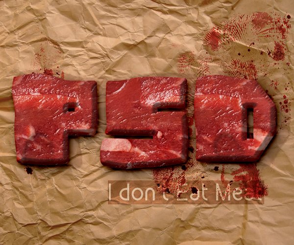 Meat Photoshop Food Text Style Tutorial