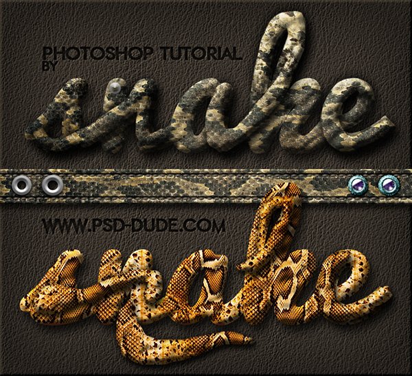 Create A Snake Leather Skin Text In Photoshop