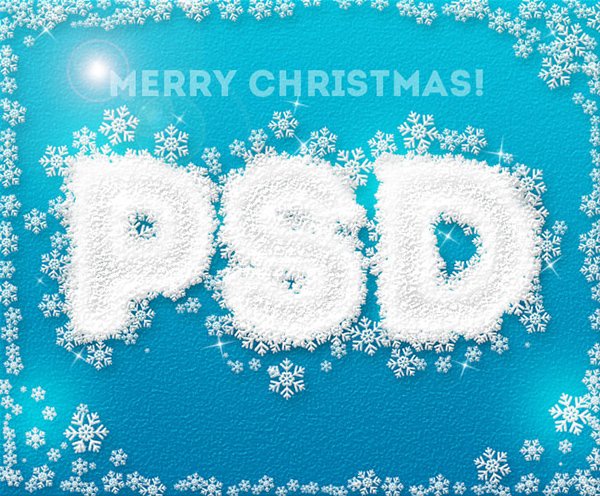 Ice Snowflakes Text Effect In Photoshop