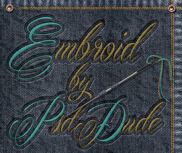 Sewing Embroidery Effect In Photoshop