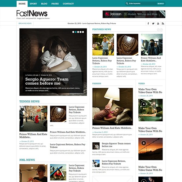 Fast News- Magazine WordPress theme (Light version)