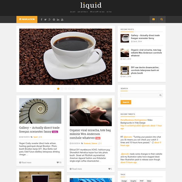 Liquid - Masonry WordPress Theme