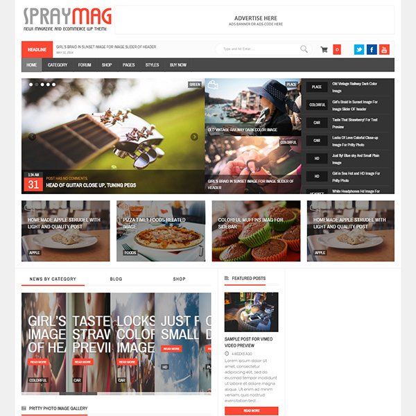 Spraymag - eCommerce, Magazine, Responsive Blog Design