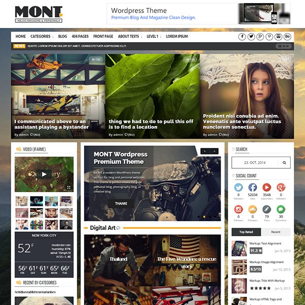 MONT - WP Theme Magazine & Personals