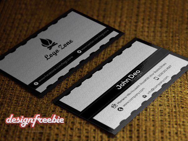 Super Elegant Black & White Free Business Card