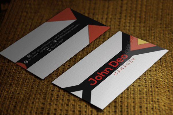 Triangle Commercial Business Card Template
