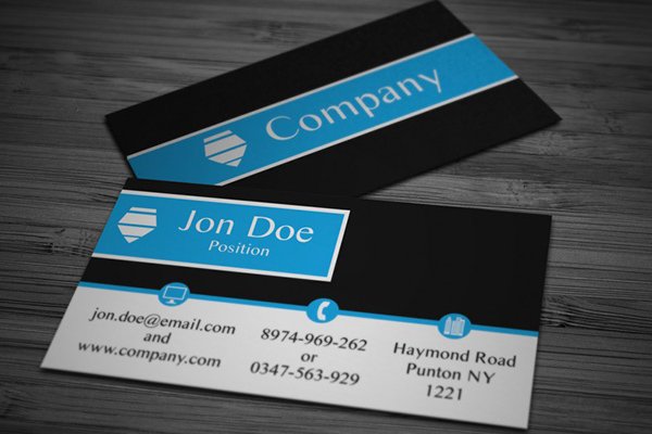 Black and Blue Business Card