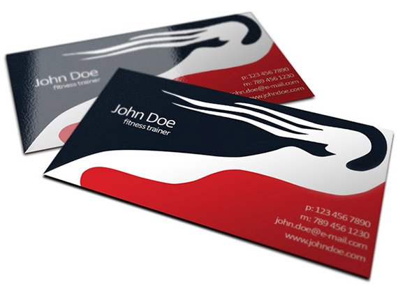 Fitness Trainer Business Cards Design