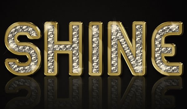 Create A Sparkling Diamond And Gold Text Effect Using Filter Forge And Photoshop