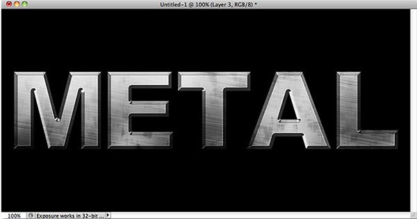 Metal Text Effect In Photoshop