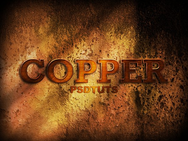 How To Create A Copper Photoshop Text Effect