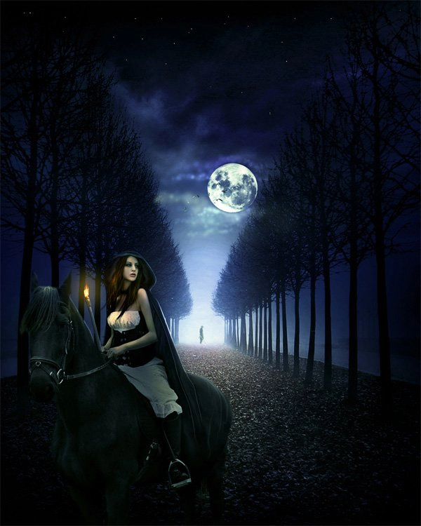 Create a Queen in the Dark Night Photo Manipulation