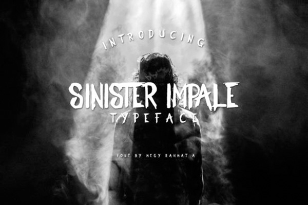 Sinister Impale - Scary Font