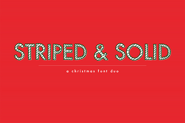 Striped & Solid - A Christmas Font Duo