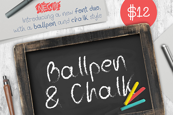 Ballpen and Chalk Typeface